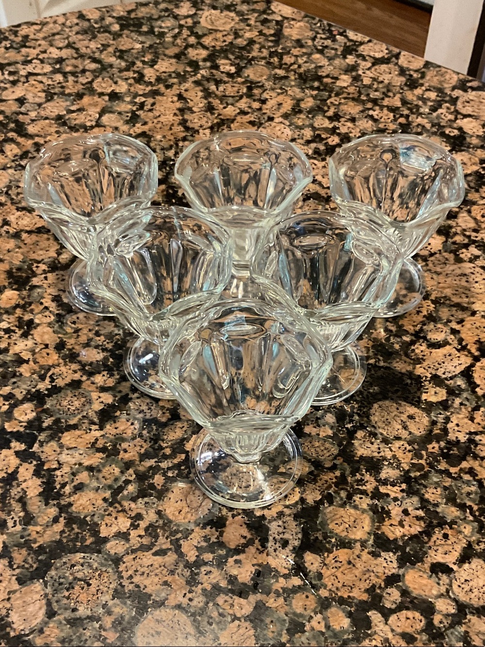 Anchor Hocking Clear Glass Dessert Sundae Cups - Set of 6